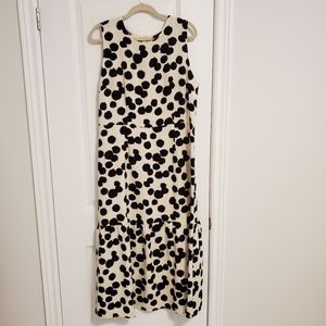 Who What Wear cream and white midi dress